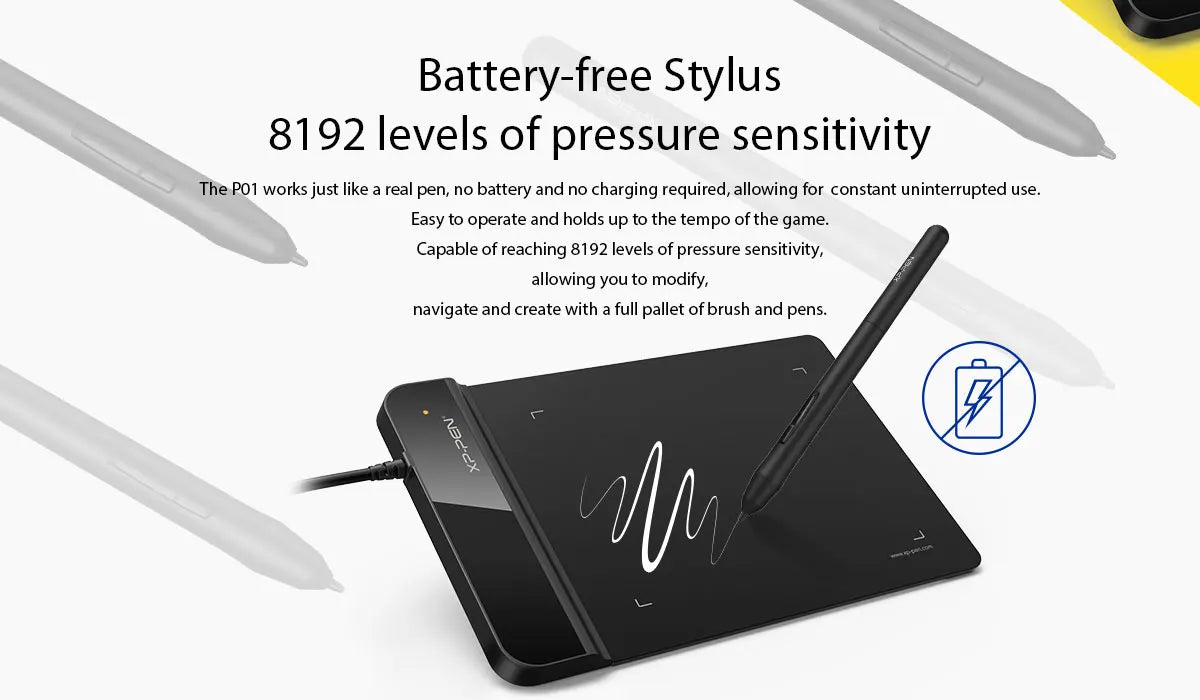 XPPen Star G430S Graphics Tablet 4x3 Inch Digital Drawing Tablet 8192 Levels Mini Tablet for OSU Game with Battery-free Stylus