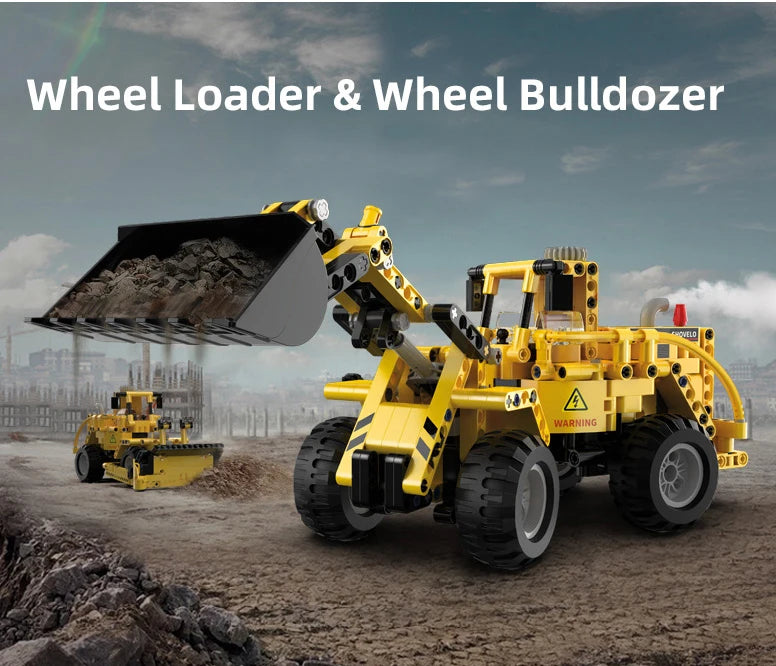 Cada 693Pcs City WheelLoader Car Heavy Mining Truck Building Blocks DIY Engineering Excavator Bricks Toy For Kids Gift