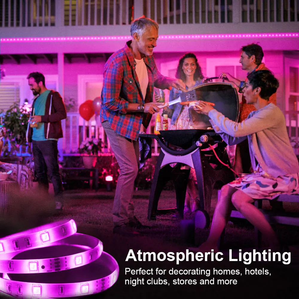LED Strip Light ,RGB 5050/SMD3535, Flexible Ribbon, DIY Led Light Strip RGB  Tape Diode DC 12V bluetooth Christmas lights