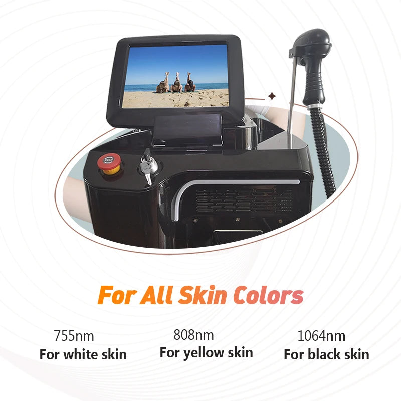 50,000,000 Shots Salon Professional Portable Painless 808nm1064nm755nm Diode Laser Hair Removal Machine with Triple  Wavelength