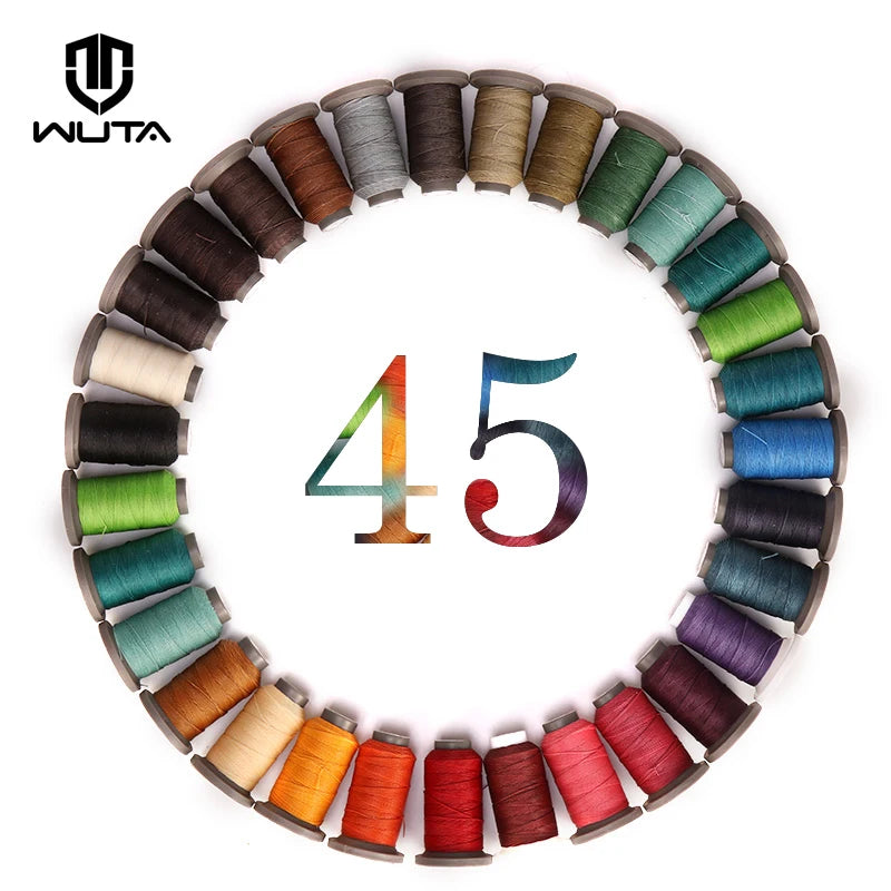 WUTA 1 Set 20 Pcs Leather Craft Thread Round Waxed Thread Polyester Hand Sewing Line High Quality DIY Leather Tools Work Cord