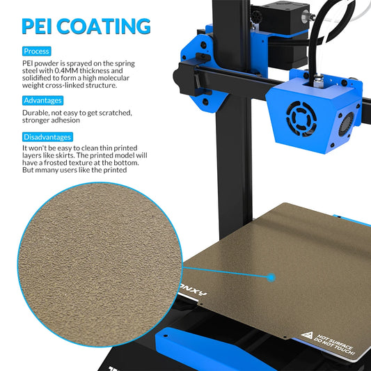 Tronxy 3D Printer 500/600/800/1000mm PEI Sticker for Heatbed Hot Bed Spring Steel Sheet Pre-applied PEI with Flex Magnetic Base