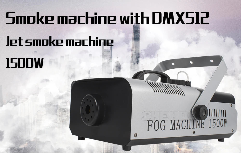 DJ Smoke Machine Wired Remote Control 1500W DMX Fogger Machine Remote for Halloween Wedding  Club Bar DMX Stage