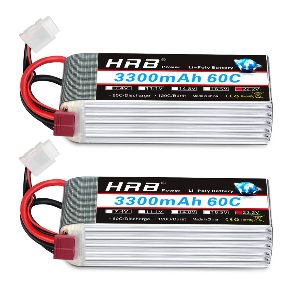 1/2pc HRB Lipo Battery 2S 3S 4S 6S 4000mah 1500mah 2200mah 5000mah 6000mah 7000mah 11.1V 14.8V 22.2V XT90 XT60 for RC Car Drone