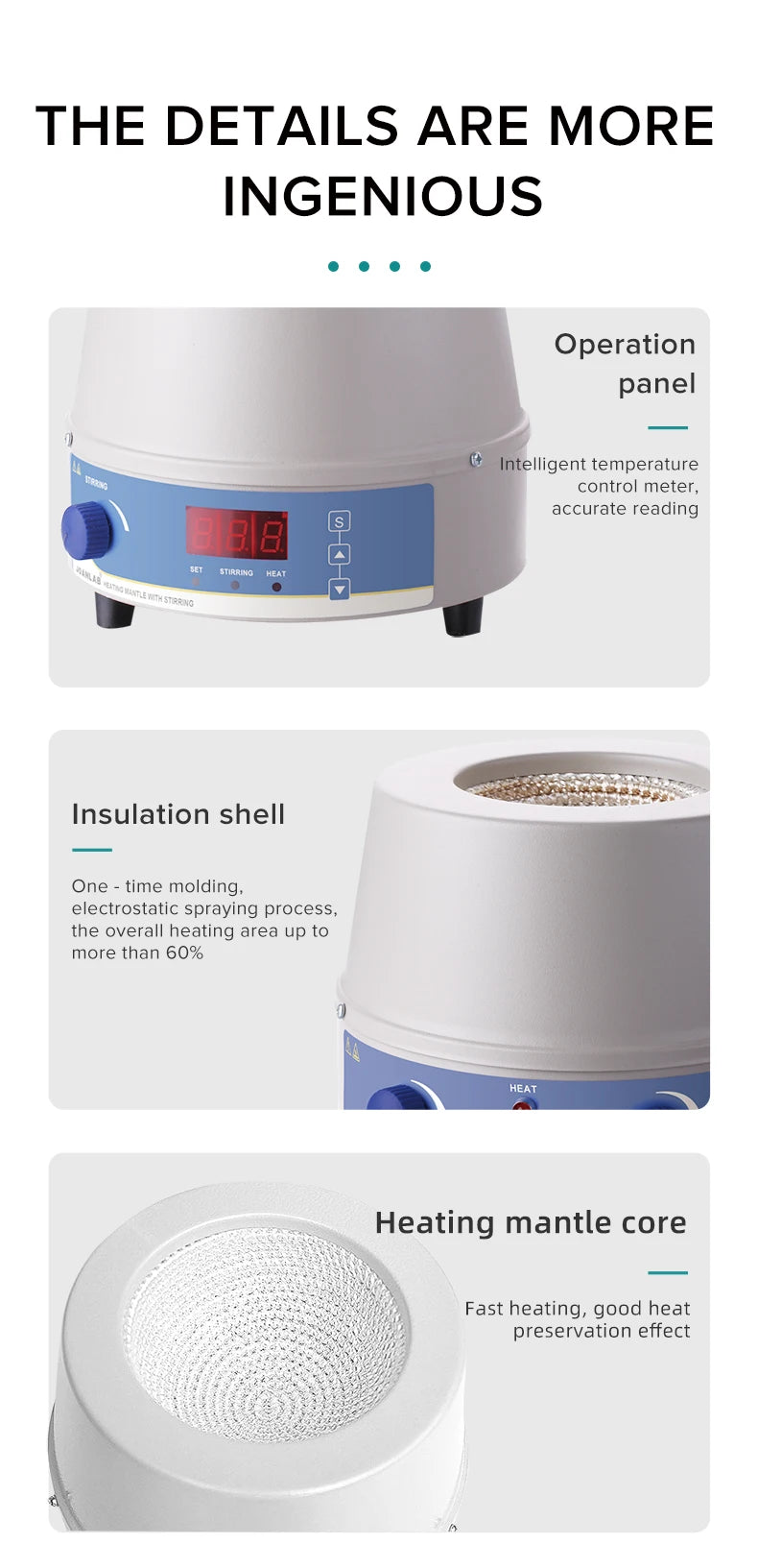Digital Electric Heating Mantle With Magnetic Stirring Lab Equipment Magnetic Stirrer With Temperature Controller 500ml 220v