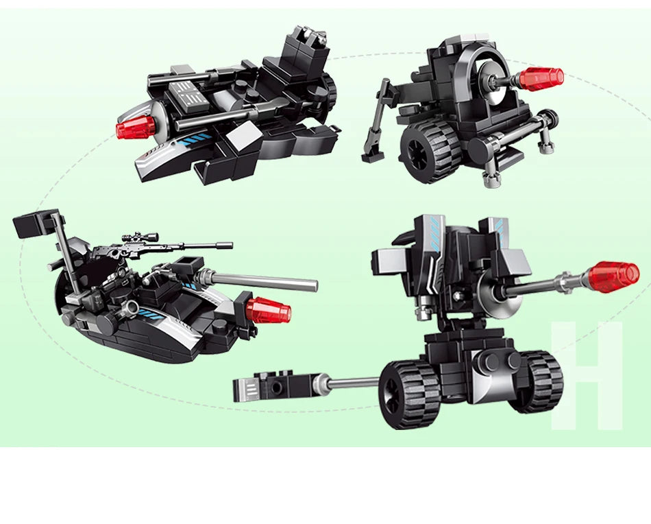 City Police Station Car Motorcycle Building Blocks SWAT Team Weapons Truck Ship Robot Bricks Toys Sets For Children