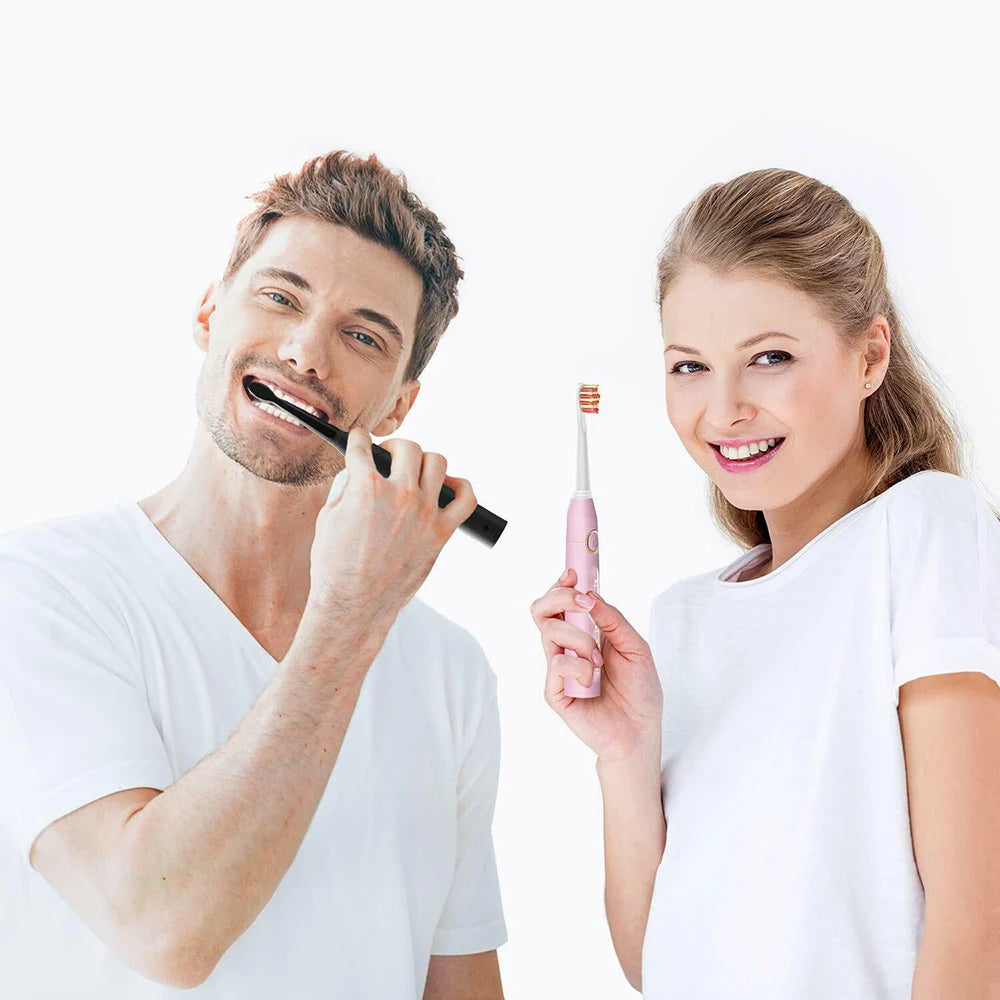 Fairywill Electric Sonic Toothbrush FW-D7 USB Charge Rechargeable Adult Waterproof Electronic Tooth Brushes Replacement Heads