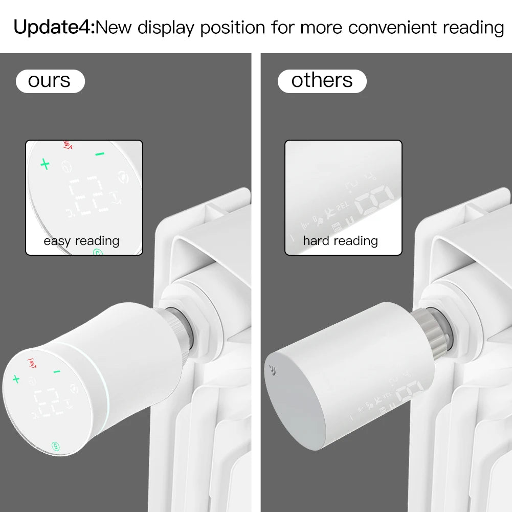 MOES TRV ZigBee 3.0 Tuya New Radiator Actuator Valve Smart Programmable Thermostat Temperature Heater Alexa Voice Control