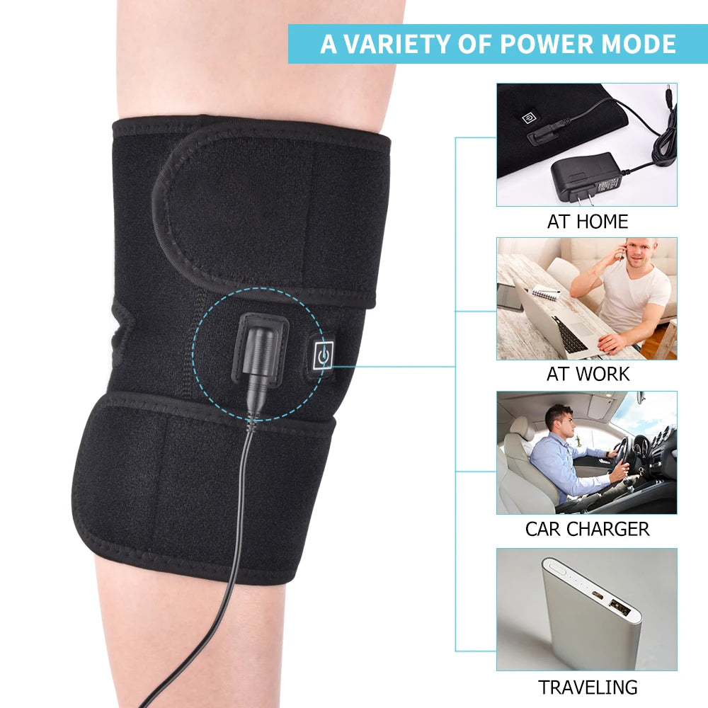 Heated Physiotherapy Knee Joint Brace Warm Keeping Health Care for Arthritis Knee Pain Relief Knee Protection Support Belt