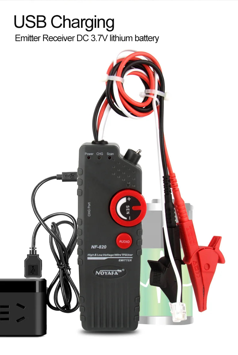 NOYAFA New NF-820 RJ45 RJ11 BNC Tester High & Low Voltage Cable tester Underground Cable Finder Anti-Interference Wire Tracker