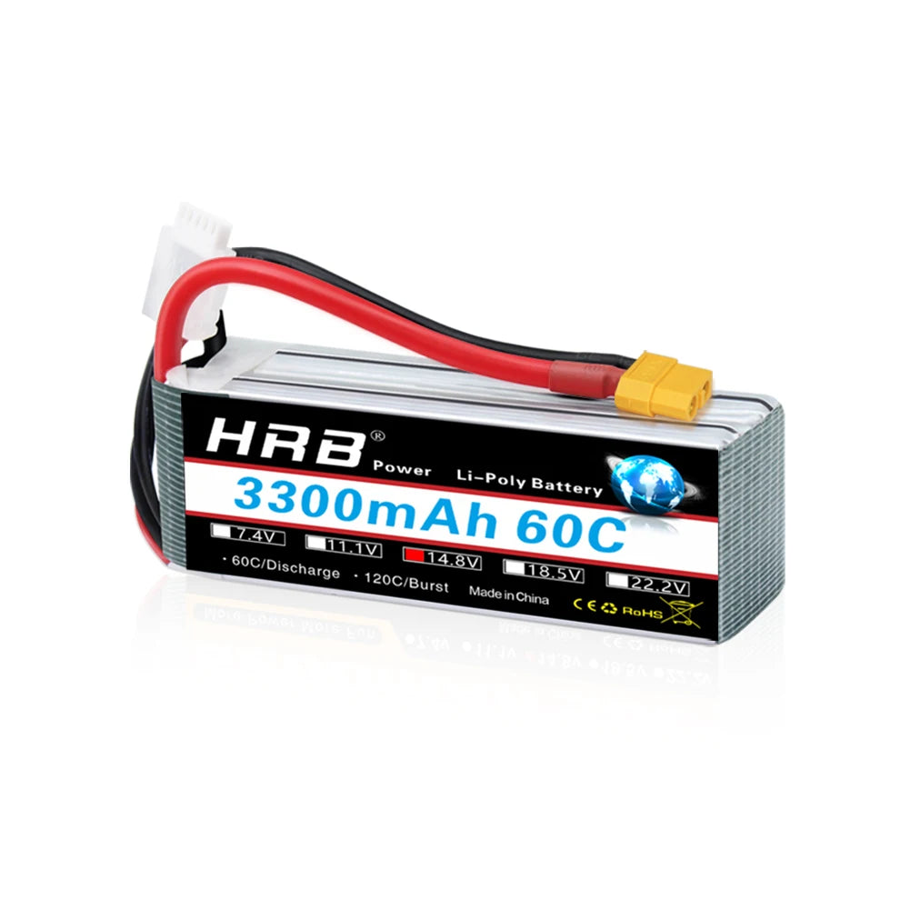 1/2pc HRB Lipo Battery 2S 3S 4S 6S 4000mah 1500mah 2200mah 5000mah 6000mah 7000mah 11.1V 14.8V 22.2V XT90 XT60 for RC Car Drone