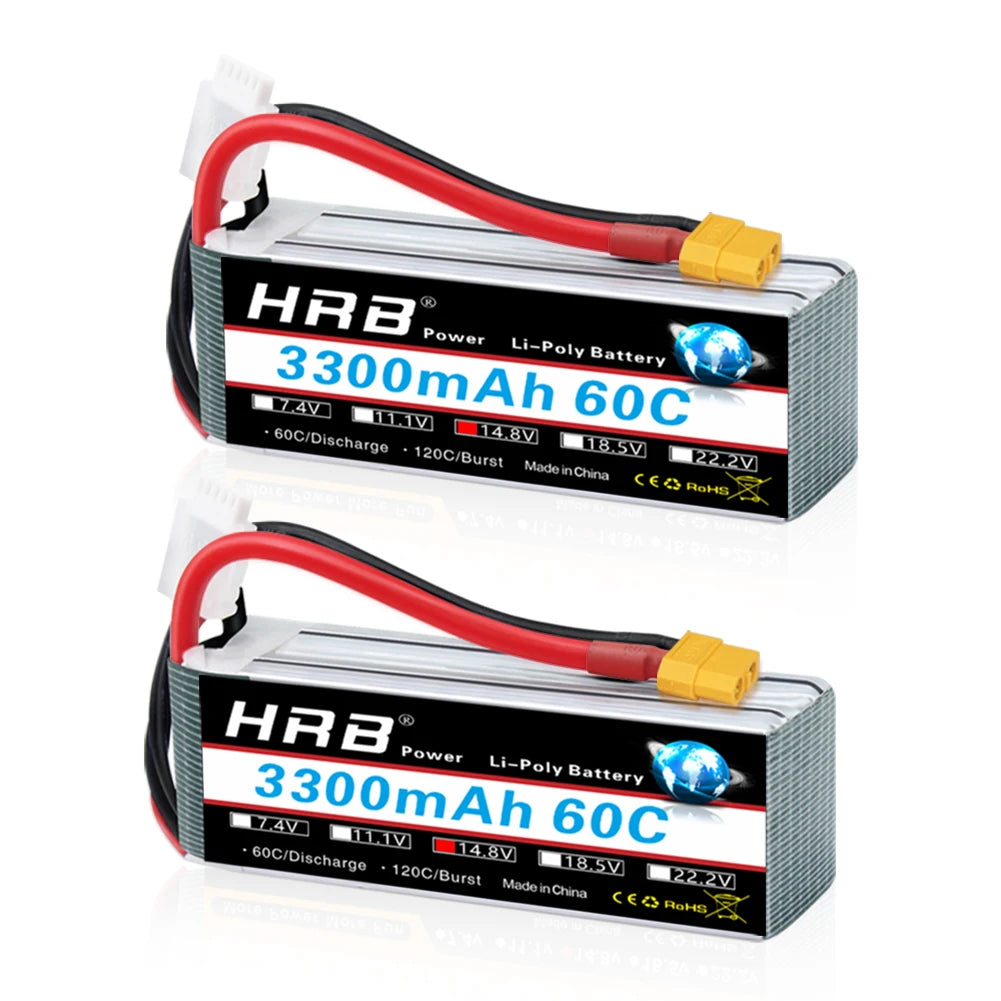1/2pc HRB Lipo Battery 2S 3S 4S 6S 4000mah 1500mah 2200mah 5000mah 6000mah 7000mah 11.1V 14.8V 22.2V XT90 XT60 for RC Car Drone