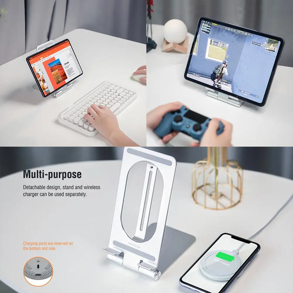 For iPad Wireless Charger, Nillkin Tablet Wireless Charging Pad Aluminum 15W Qi Wireless Charger for Huawei MatePad Pro For iPad