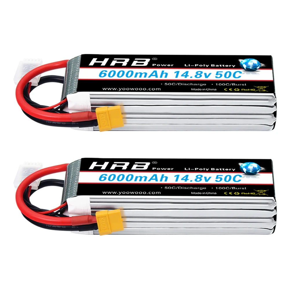 1/2pc HRB Lipo Battery 2S 3S 4S 6S 4000mah 1500mah 2200mah 5000mah 6000mah 7000mah 11.1V 14.8V 22.2V XT90 XT60 for RC Car Drone