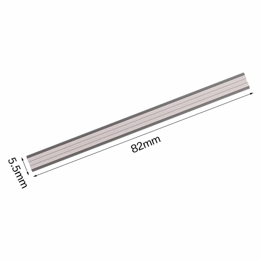 10Pcs 82mm Carbide Planer Blade 82x5.5x1.2mm Reversible Wood Planer Knife for Woodworking Machinery Parts