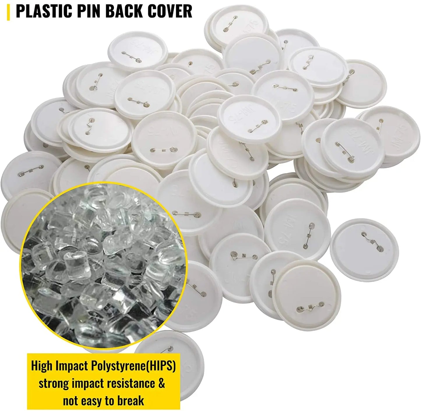 25-75MM Blank Badge Pin Button Maker Parts With 50-500Pcs Sets Badge Button Parts Material for Button Press Maker Machine Badges