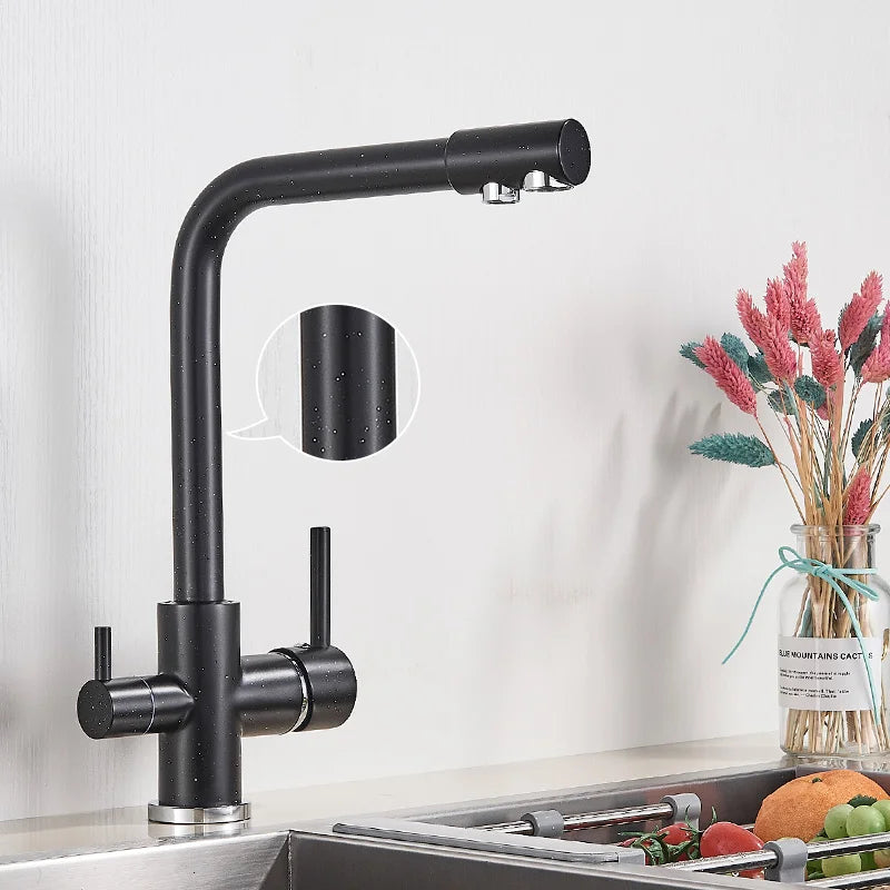 Black Grey Waterfilter Tap Kitchen Faucets Mixer Drinking Water Filter Kitchen Faucet Sink Tap Hot Cold Water Tap For Kitchen