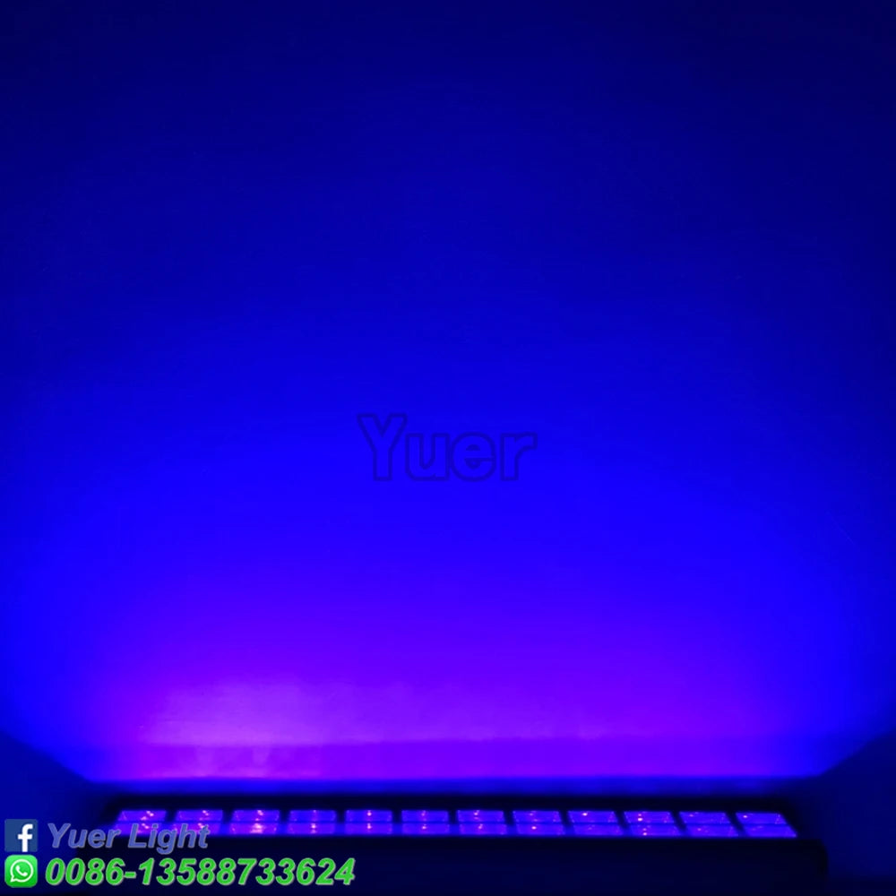 Double Row UV Bar Light LED 72W Stage Light Effect 24 LEDs DJ Disco UV Lighting Purple Wall Washer For Party Club Christmas Lamp