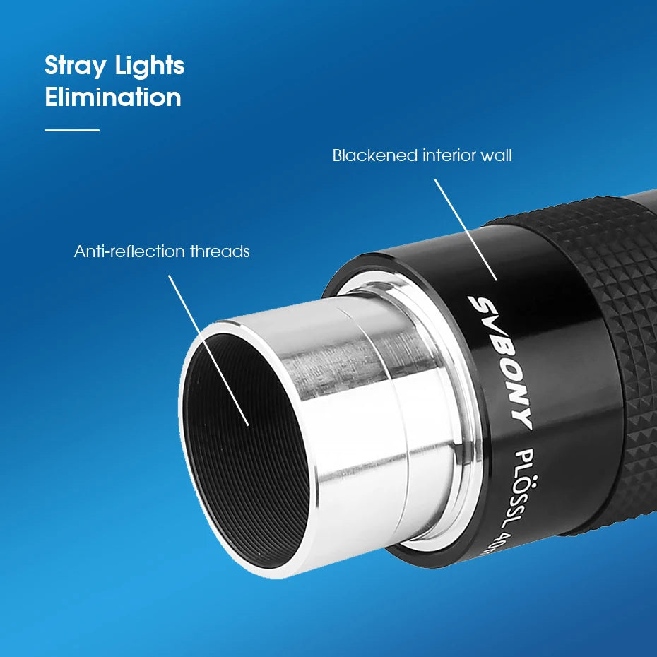 Svbony Eyepiece 1.25" (PLOSSL) PL Telescope Eyepiece 6/12/17/25/32/40mm 4-Element Design 48-Degrees Field of View SV131