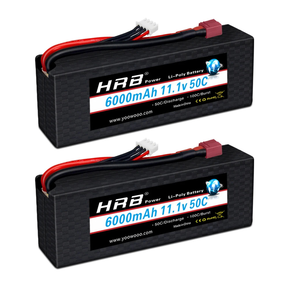 1/2pc HRB Lipo Battery 2S 3S 4S 6S 4000mah 1500mah 2200mah 5000mah 6000mah 7000mah 11.1V 14.8V 22.2V XT90 XT60 for RC Car Drone