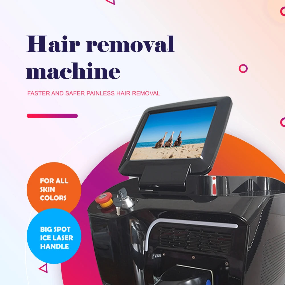 50,000,000 Shots Salon Professional Portable Painless 808nm1064nm755nm Diode Laser Hair Removal Machine with Triple  Wavelength