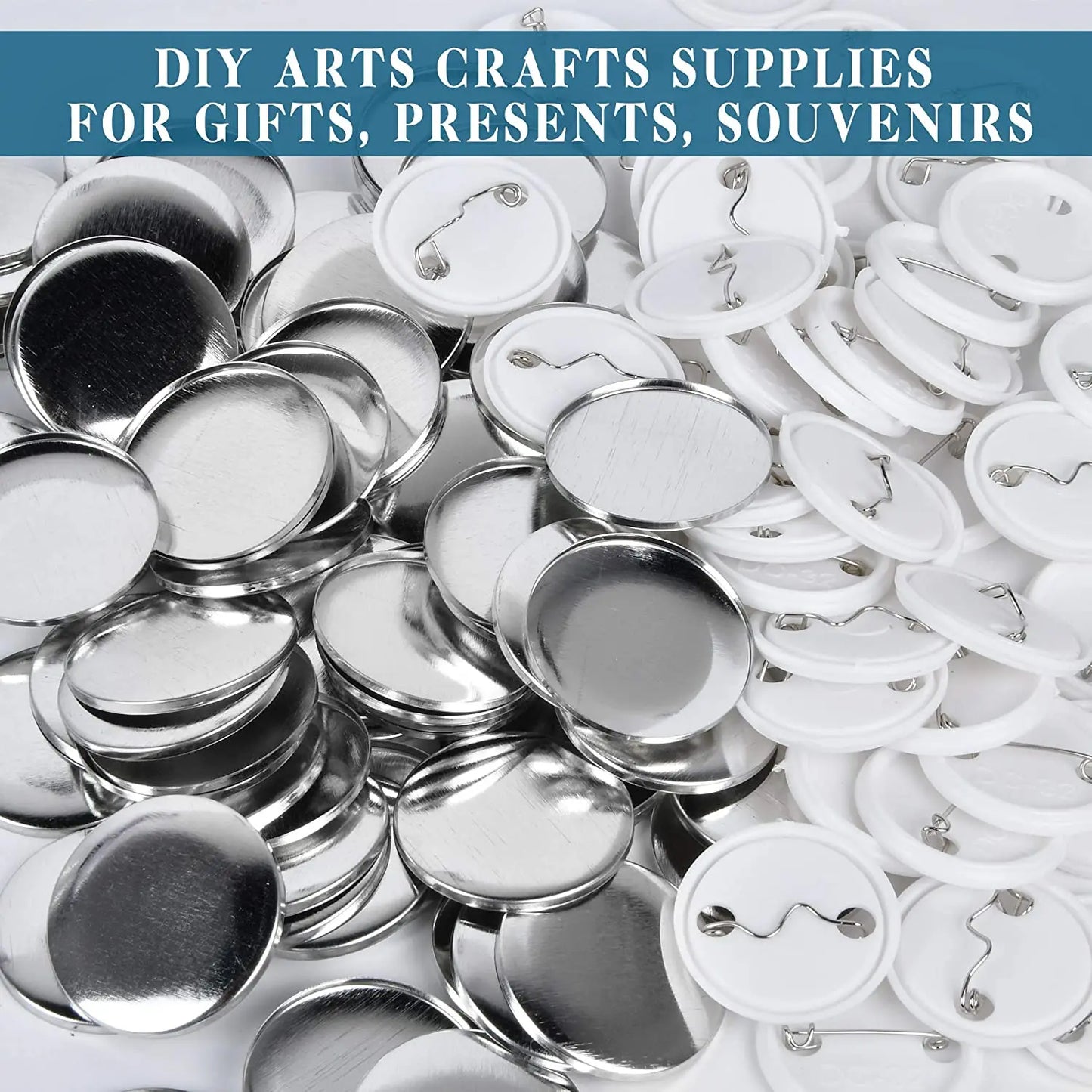 25-75MM Blank Badge Pin Button Maker Parts With 50-500Pcs Sets Badge Button Parts Material for Button Press Maker Machine Badges