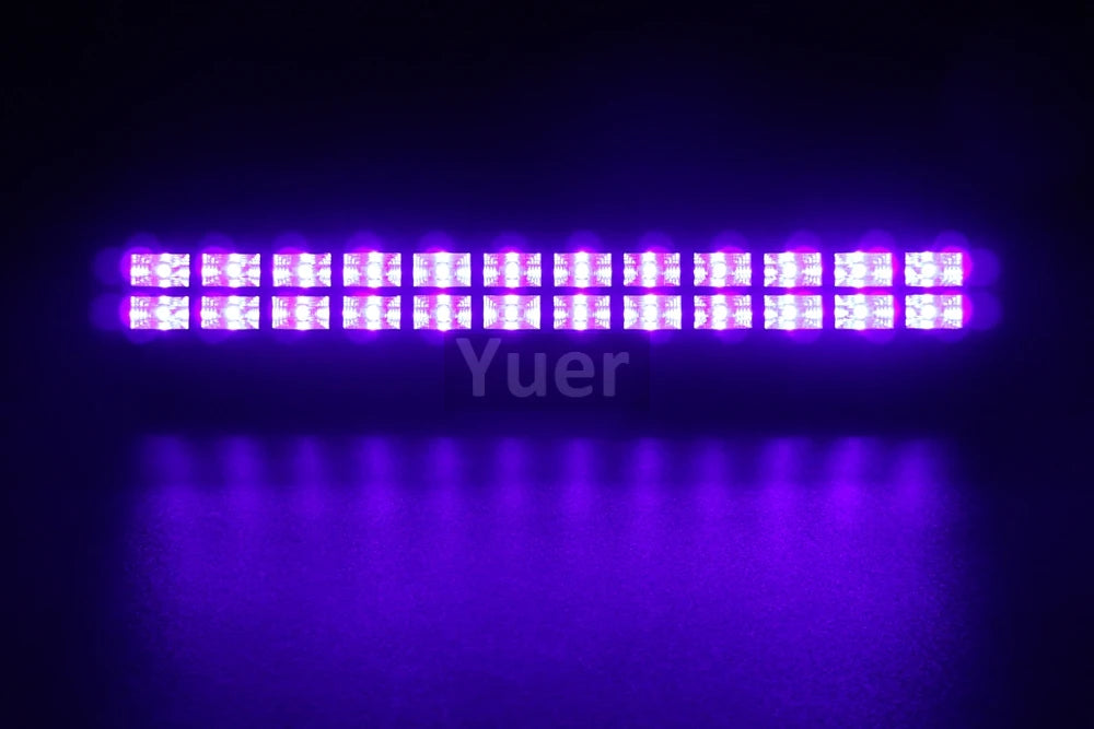Double Row UV Bar Light LED 72W Stage Light Effect 24 LEDs DJ Disco UV Lighting Purple Wall Washer For Party Club Christmas Lamp