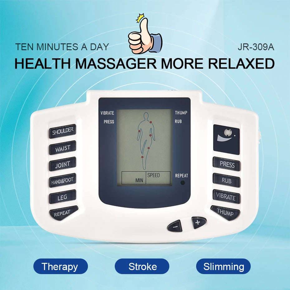 JR309 TENS Muscle Electrostimulator Machine Electric Muscle Stimulator Acupuncture Physiotherapy Massager for Body Pain Reilef