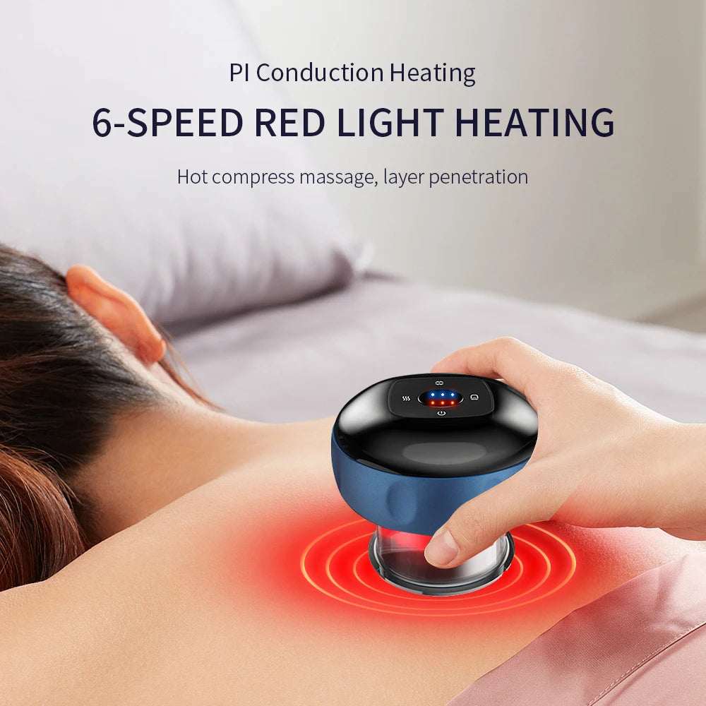Smart Cupping Vacuum Massage Jars Heating Suction Cup Cellulite Medical Chinese Electric Cupping Therapy Body Relax Guasha Cans
