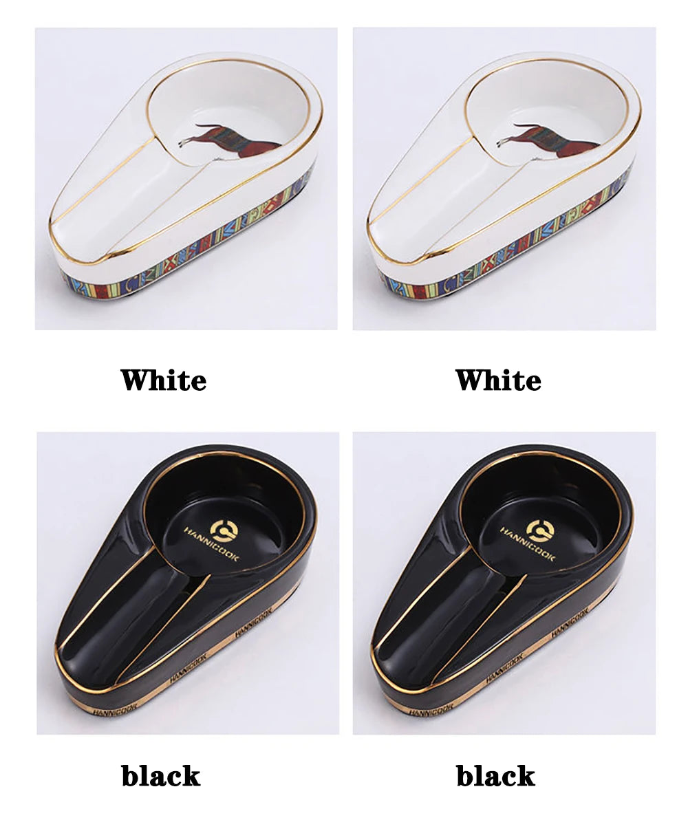 Cigar Gadgets Home Cigar Ashtray Portable Ceramic Cigars Ash Tray Tobacco Cigarette Ashtrays Holder