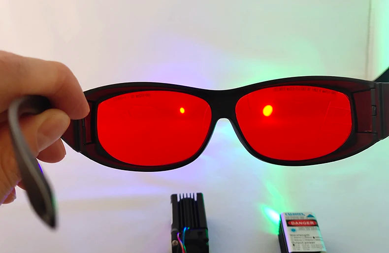 OXLasers OD 6+ Professional Laser Glasses Protective Goggles for 405nm UV Laser 450nm Blue Laser and 520nm 532nm Green Laser