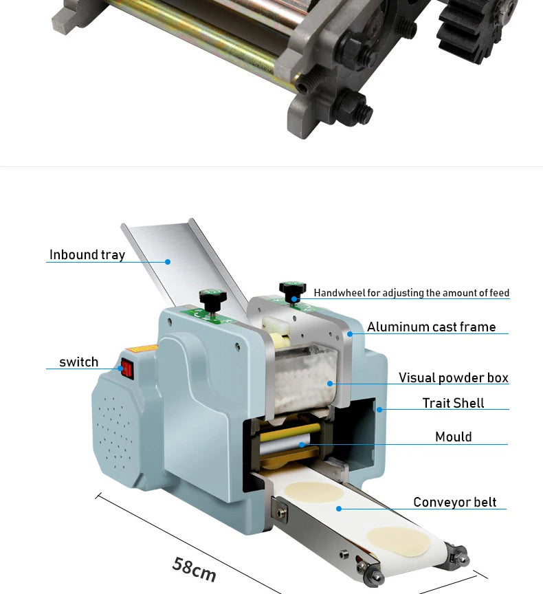 dumpling wrapper machine electric automatic Wonton Wrappers Maker Machine Roll dough Press Commercial 9cm Dumpling skin 110/220v