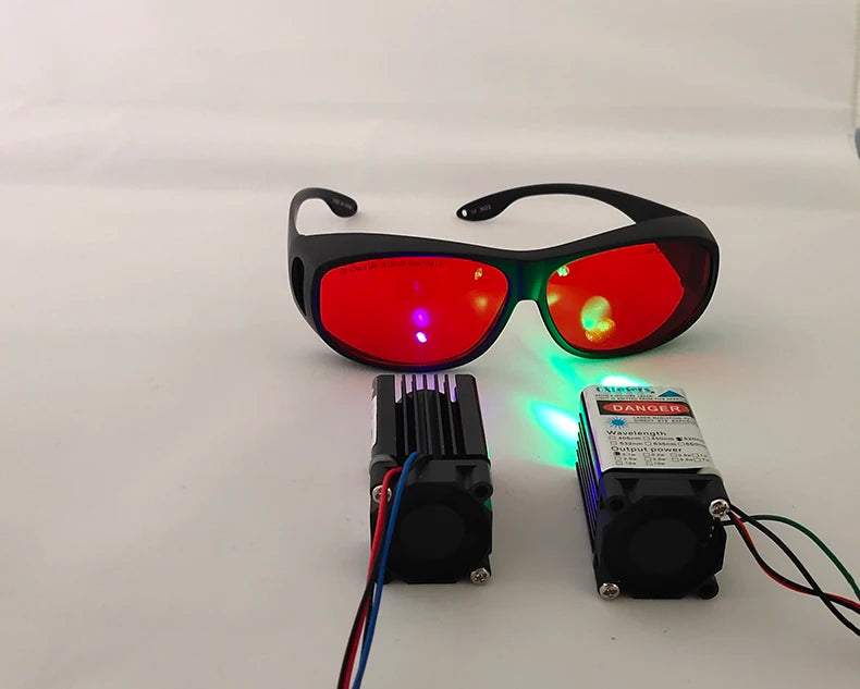 OXLasers OD 6+ Professional Laser Glasses Protective Goggles for 405nm UV Laser 450nm Blue Laser and 520nm 532nm Green Laser