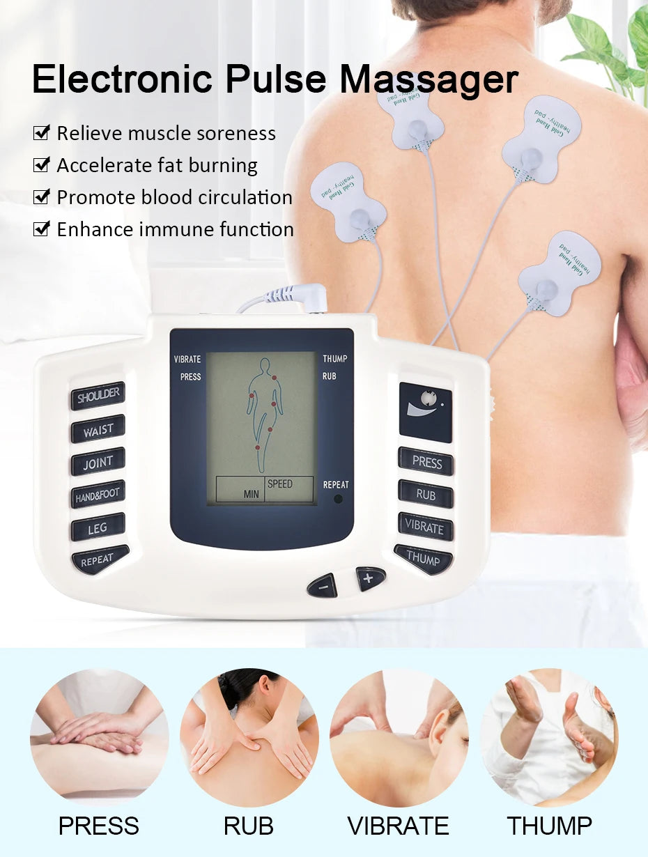 JR309 TENS Muscle Electrostimulator Machine Electric Muscle Stimulator Acupuncture Physiotherapy Massager for Body Pain Reilef