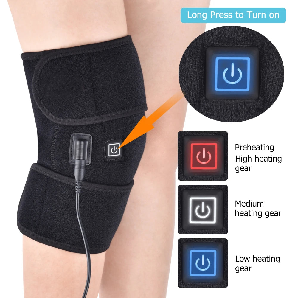Heated Physiotherapy Knee Joint Brace Warm Keeping Health Care for Arthritis Knee Pain Relief Knee Protection Support Belt