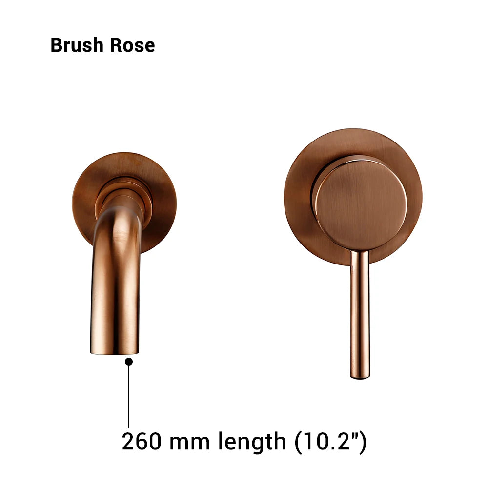 Bathroom Basin Faucet Sink Tap Wash Mixer Hot And Cold Water Wall Mounted Spout Bath Single Handle Ceramic Cartridge Crane