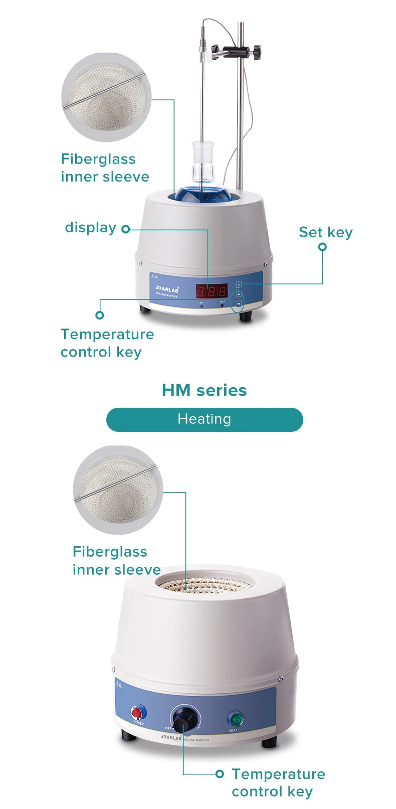 Digital Electric Heating Mantle With Magnetic Stirring Lab Equipment Magnetic Stirrer With Temperature Controller 500ml 220v