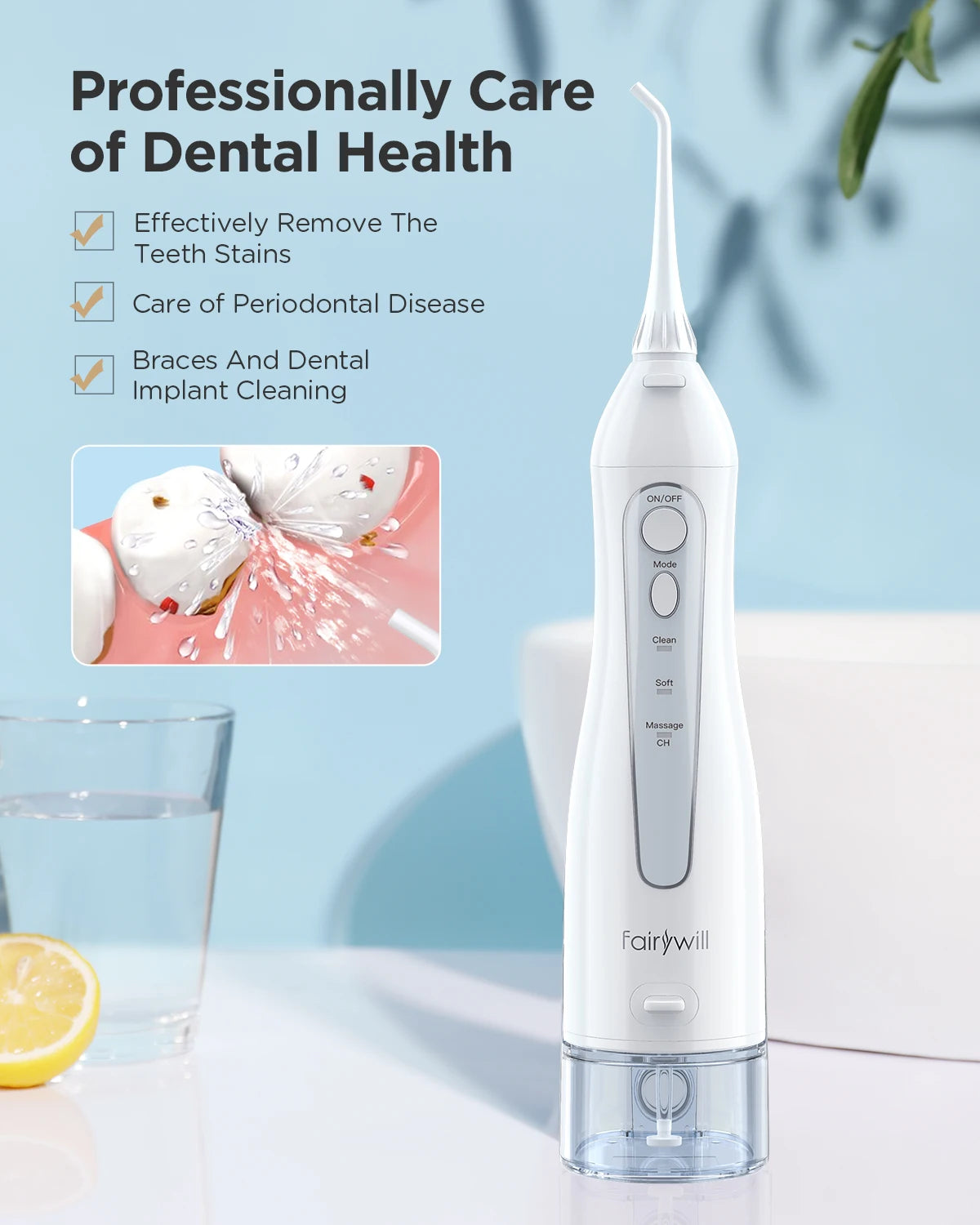 Fairywill Electric Sonic Toothbrush deep cleaning system