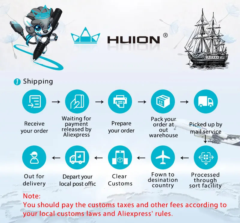 HUION H420X Graphics Tablet 4.17 x 2.6inch Digital Tablet Graphic Tablet for Drawing Painting with Battery-Free Pen PW100 8192 L