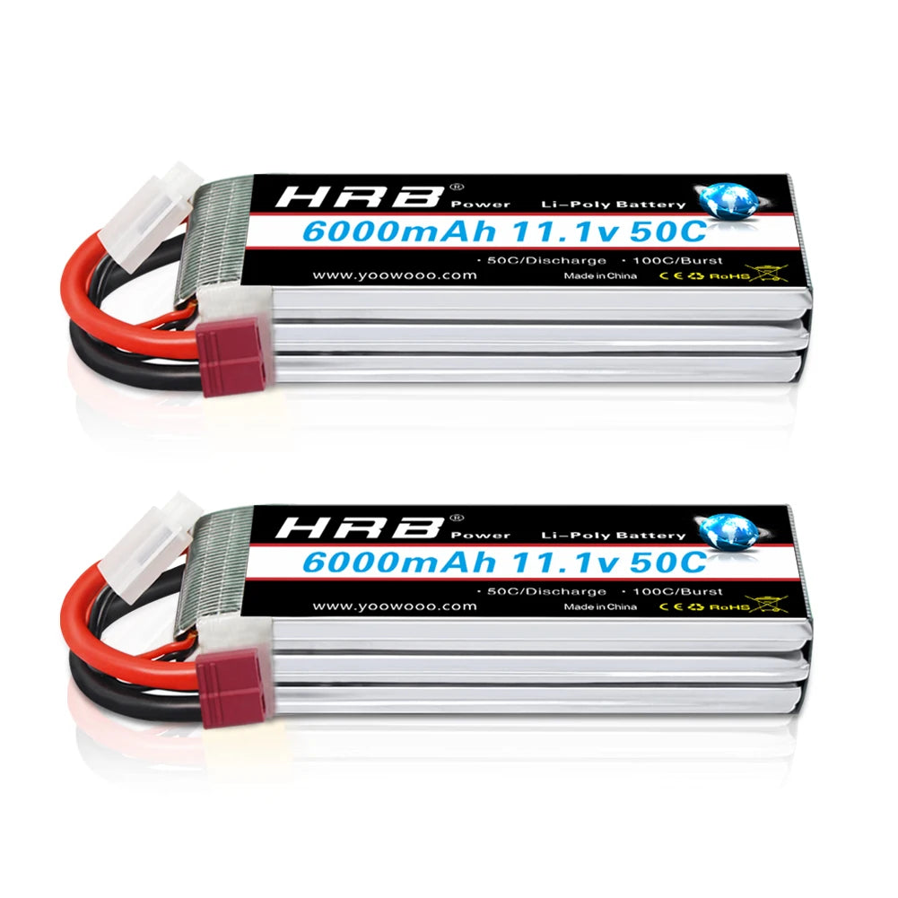 1/2pc HRB Lipo Battery 2S 3S 4S 6S 4000mah 1500mah 2200mah 5000mah 6000mah 7000mah 11.1V 14.8V 22.2V XT90 XT60 for RC Car Drone