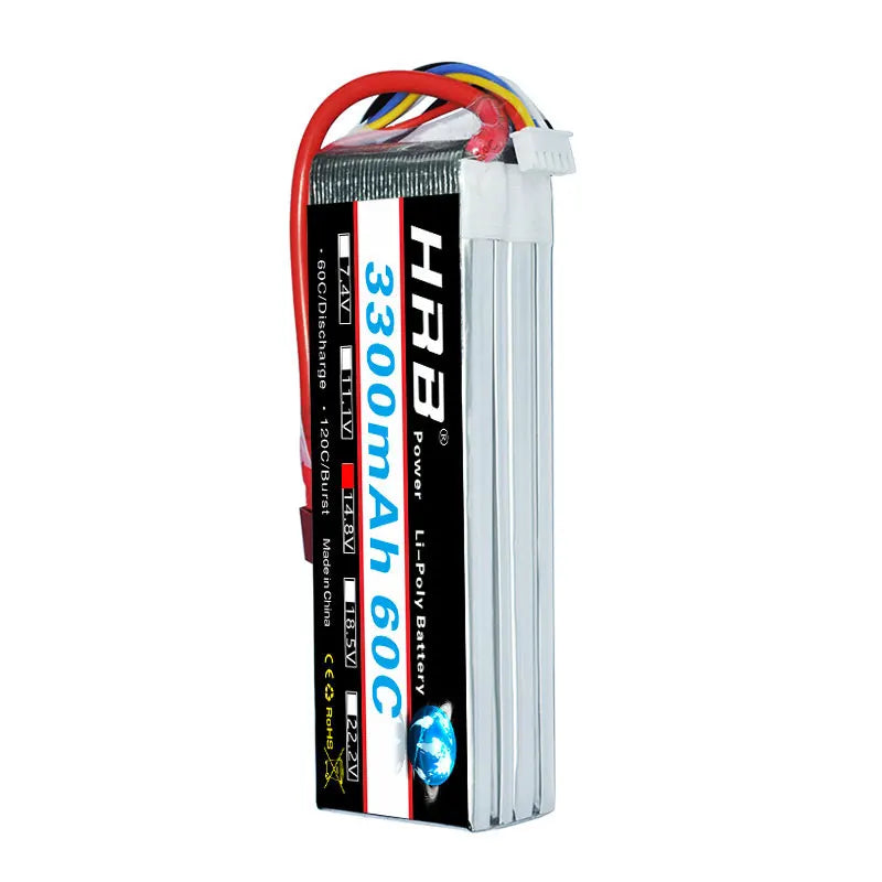HRB Lipo Battery 3S 4S 6S 3300mAh 7.4V 11.1V 14.8V 18.5V 22.2V  60C 120C with EC5 XT60 connector For FPV Quadcopter Helicopter