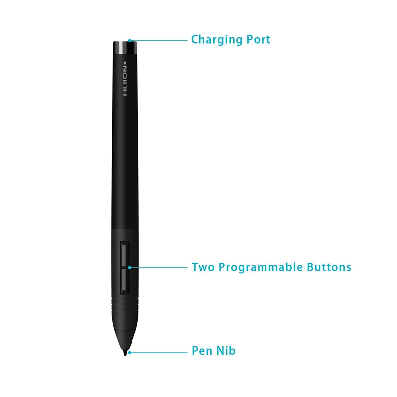 HUION PEN80 Graphic Tablets Pen Digital Pen Rechargeable Pen Black--P80
