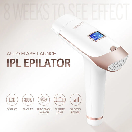 Lescolton IPL hair removal machine with LCD display, hair removal device featuring 700000 flashes and accessories. Lescolton IPL hair removal machine with LCD display, hair removal device featuring 700000 flashes and accessories.