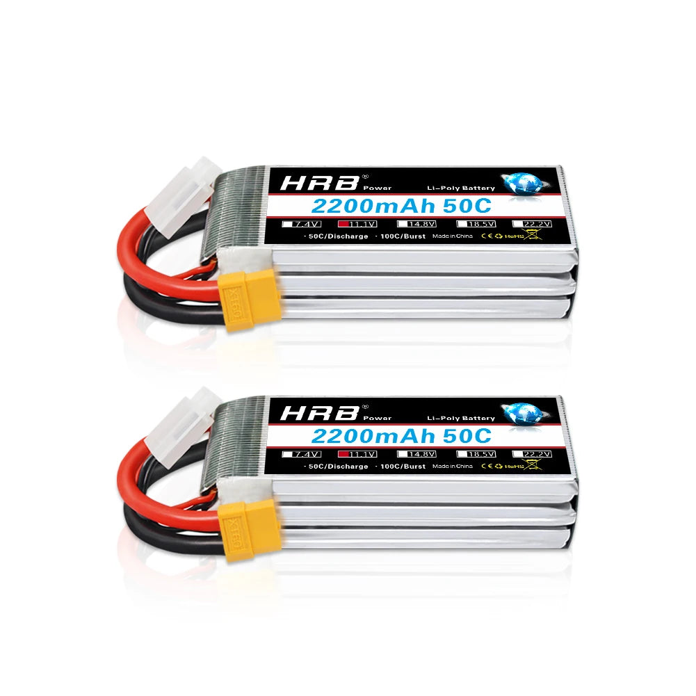 1/2pc HRB Lipo Battery 2S 3S 4S 6S 4000mah 1500mah 2200mah 5000mah 6000mah 7000mah 11.1V 14.8V 22.2V XT90 XT60 for RC Car Drone