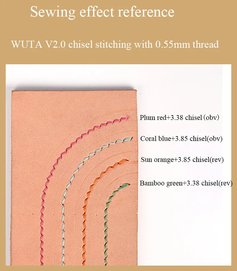 WUTA 1 Set 20 Pcs Leather Craft Thread Round Waxed Thread Polyester Hand Sewing Line High Quality DIY Leather Tools Work Cord