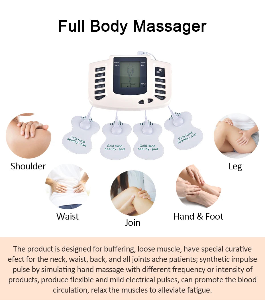 JR309 TENS Muscle Electrostimulator Machine Electric Muscle Stimulator Acupuncture Physiotherapy Massager for Body Pain Reilef