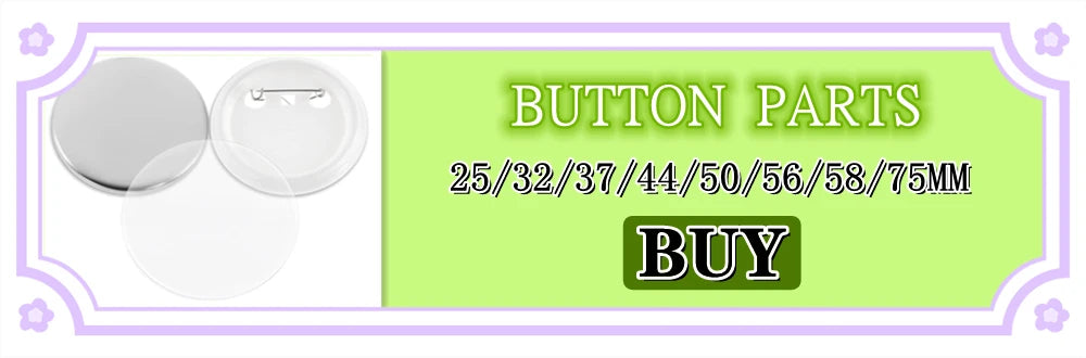 Badge Pin Button Maker Machine DIY 25/32/37/44/58MM Badges Set with 100Pcs Button Parts+Circle Cutter, Badge Press Maker Machine