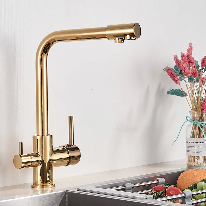 Black Grey Waterfilter Tap Kitchen Faucets Mixer Drinking Water Filter Kitchen Faucet Sink Tap Hot Cold Water Tap For Kitchen