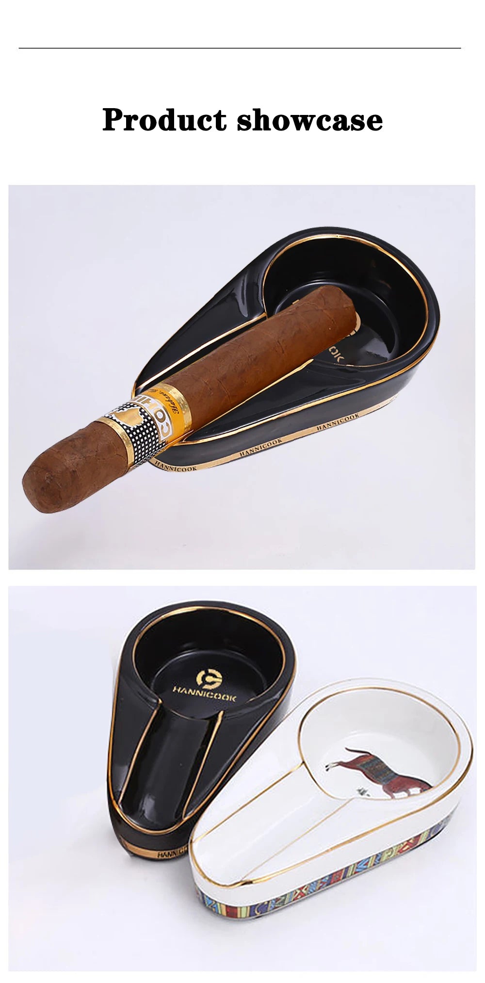 Cigar Gadgets Home Cigar Ashtray Portable Ceramic Cigars Ash Tray Tobacco Cigarette Ashtrays Holder