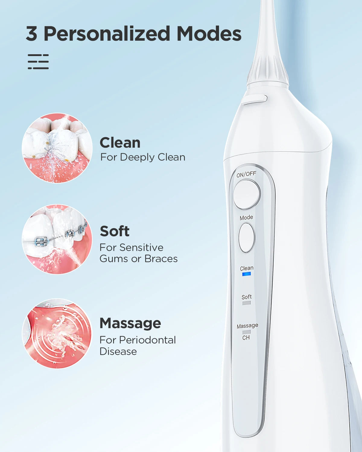 Fairywill Electric Sonic Toothbrush front view